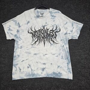 Motionless In White Eye For An Eye Tie Dye Band T-Shirt XL Blue White Metalcore